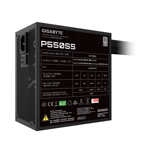 GIGABYTE P550SS Silver ATX 3.0 SMPS