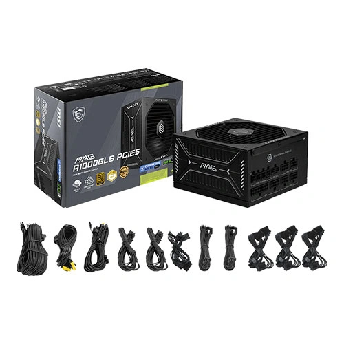 Msi MAG A1000GLS PCIE5 Gold 1000 Watt ATX 3.1 Fully Modular Smps
