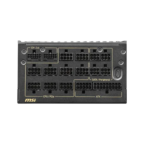 MSI MEG Ai1600T PCIE5 ATX 3.1 Fully Modular SMPS