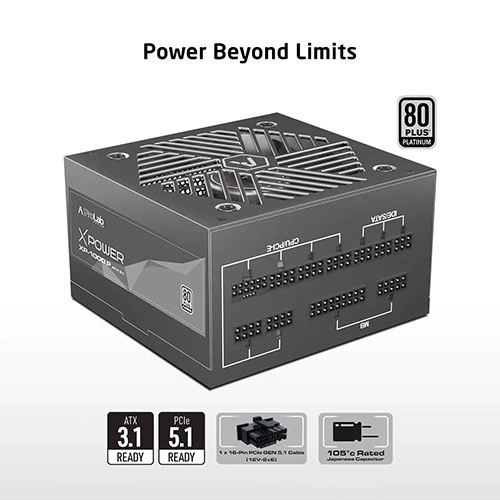 ProLab Design XPower XP-1000P ATX 3.1 Platinum Fully Modular SMPS
