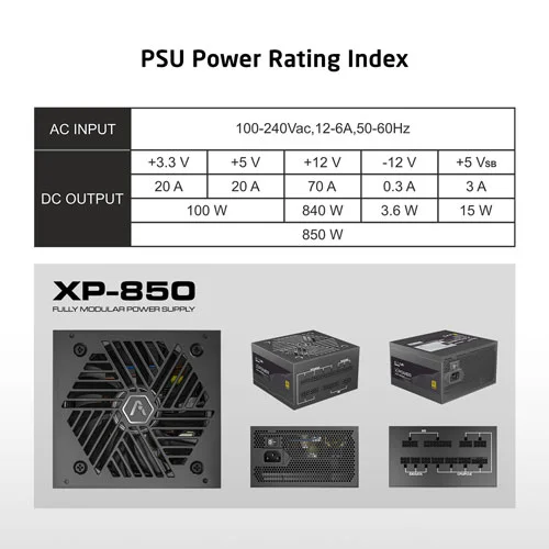 ProLab Design XPower XP-850 ATX 3.1 Gold Fully Modular SMPS