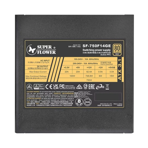 Super Flower Leadex III Gold 750W ATX 3.1 Fully Modular SMPS