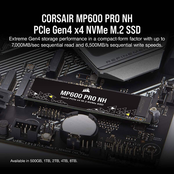 CORSAIR MP600 PRO NH 1TB M.2 NVMe Gen4 SSD
