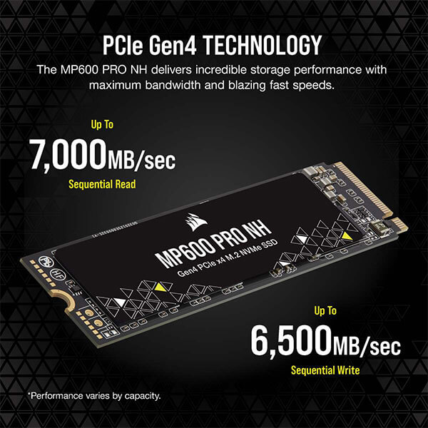 CORSAIR MP600 PRO NH 1TB M.2 NVMe Gen4 SSD