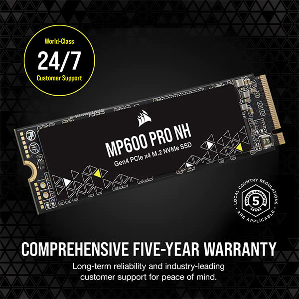 CORSAIR MP600 PRO NH 1TB M.2 NVMe Gen4 SSD