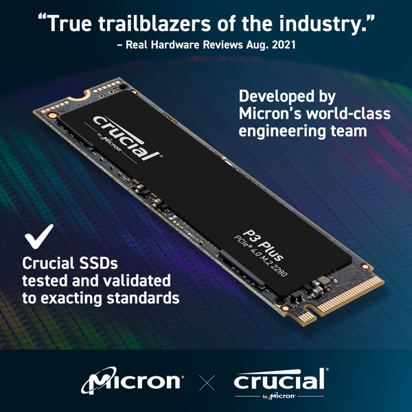 Crucial P3 Plus 1TB M.2 NVMe Gen4 SSD