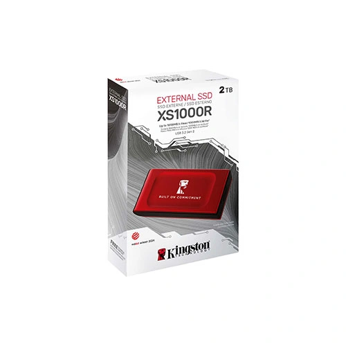 Kingston XS1000 2TB USB 3.2 Gen 2 Red BOC External SSD