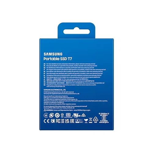 SAMSUNG T7 Gray 4TB Gen 2 External SSD
